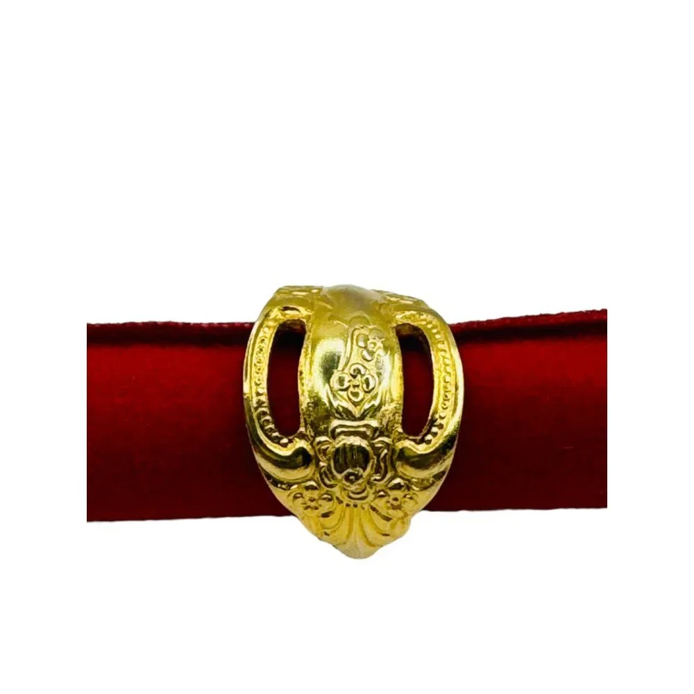 King Arthur’s Gold Electroplated Artisan Spoon Artisan Ring Size 6.75 - Picture 12 of 14